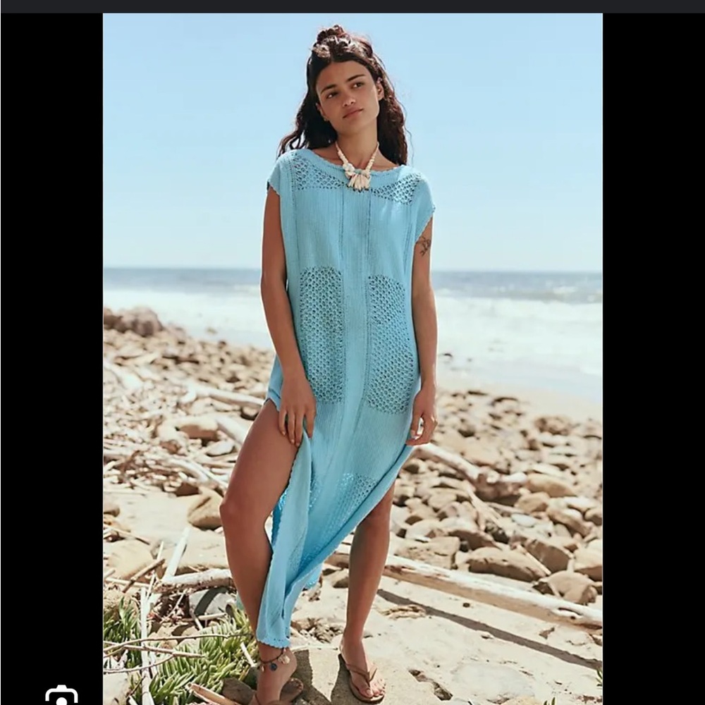 Free People Clair Fauxchet Midi - Blue Elixir, worn once